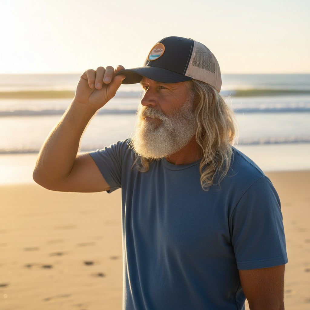 Stinson Sunset Trucker Hat Navy & White