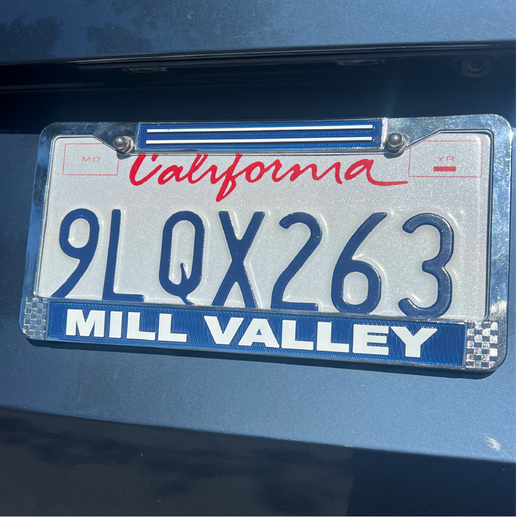 Mill Valley License Plate Frame
