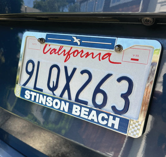 Stinson Beach License Plate Frame